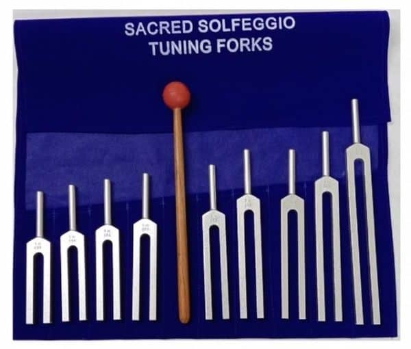 9 Piece Sacred Solfeggio Tuning Fork Set